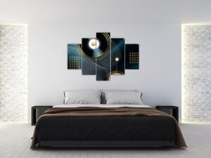 Kép - Arany körök (150x105 cm)