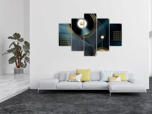 Kép - Arany körök (150x105 cm)