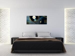 Kép - Arany körök (120x50 cm)