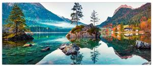 Kép - Lake Hintersee, Bajor - Alpok, Ausztria (120x50 cm)