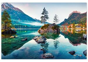Kép - Lake Hintersee, Bajor - Alpok, Ausztria (90x60 cm)