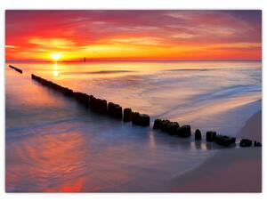 Kép - Naplemente, Balti tenger, Lengyelország (70x50 cm)