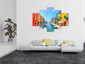 Kép - Burano sziget, Velence, Olaszország (150x105 cm)