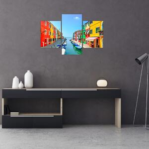 Kép - Burano sziget, Velence, Olaszország (90x60 cm)