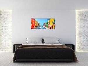 Kép - Burano sziget, Velence, Olaszország (120x50 cm)