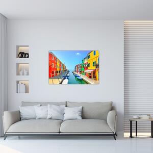 Kép - Burano sziget, Velence, Olaszország (90x60 cm)