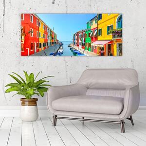 Kép - Burano sziget, Velence, Olaszország (120x50 cm)