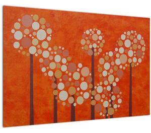 Kép - Narancssárga erdő (90x60 cm)