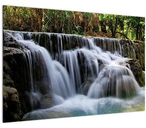 Egy kép a vízesésekről a dzsungelben (90x60 cm)