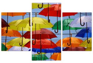 Színes esernyők képe (90x60 cm)