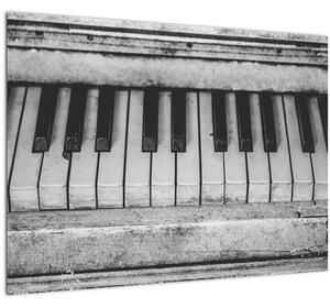 Egy régi zongora képe (üvegen) (70x50 cm)