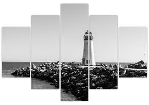 Kép - Világítótorony a tengerparton, Santa Cruz, California (150x105 cm)