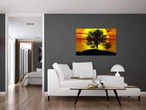 Egy fa sziluettjének képe (90x60 cm)