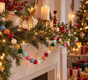 X-MAS üveggömb girland 121 cm