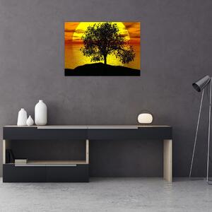 Egy fa sziluettjének képe (70x50 cm)