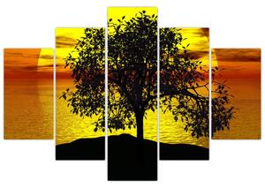 Egy fa sziluettjének képe (150x105 cm)