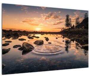 A vízfelület képe naplementekor (90x60 cm)