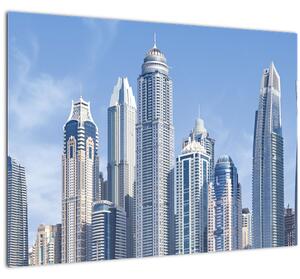 Kép - Felhőkarcolók (üvegen) (70x50 cm)
