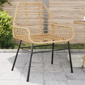 VidaXL 2 db barna polyrattan kerti szék