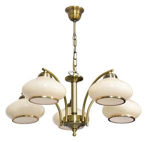 Activejet Classic ceiling chandelier pendant lamp RITA Patina 5xE27 for living room