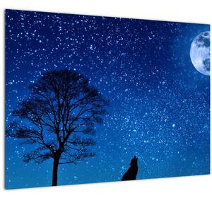 A Holdon üvöltő farkas képe (70x50 cm)
