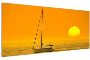 Kép - Csónak a tenger közepén (120x50 cm)