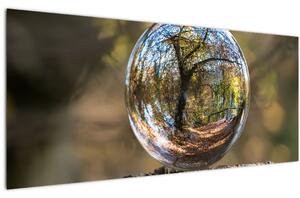 Kép - Tükröződés az üveggömbben (120x50 cm)
