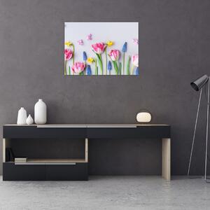 Tavaszi virágok képe (70x50 cm)