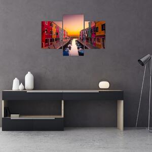 Kép - Naplemente, Burano sziget, Velence, Olaszország (90x60 cm)