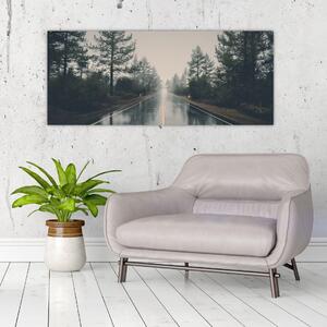 Egy út képe az esőben (120x50 cm)