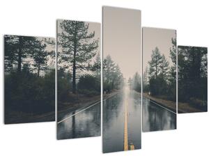 Egy út képe az esőben (150x105 cm)