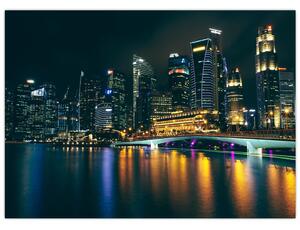 Egy kép az éjszakai Szingapúrról (70x50 cm)
