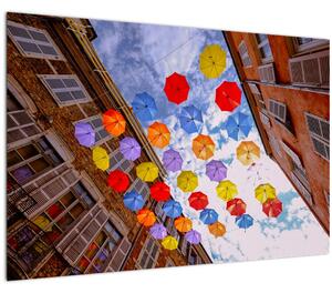 Színes esernyők képe (90x60 cm)