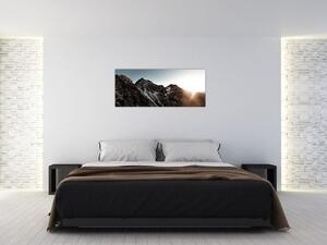 Egy sziklás hegység képe (120x50 cm)