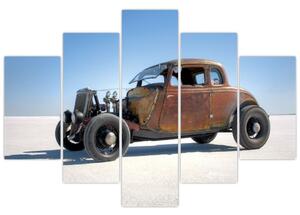 Egy autó képe a sivatagban (150x105 cm)