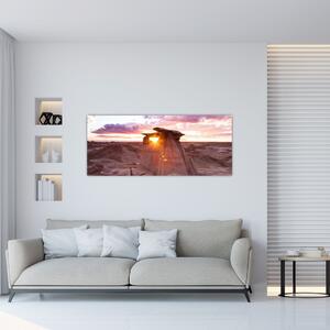 Kép - naplemente a sivatagban (120x50 cm)