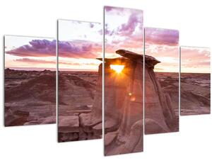 Kép - naplemente a sivatagban (150x105 cm)