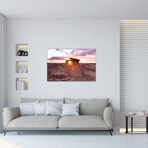 Kép - naplemente a sivatagban (90x60 cm)