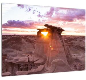 Kép - naplemente a sivatagban (70x50 cm)