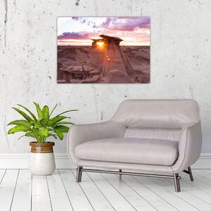 Kép - naplemente a sivatagban (70x50 cm)