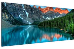 Egy türkizkék tó képe (120x50 cm)