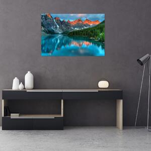 Egy türkizkék tó képe (90x60 cm)