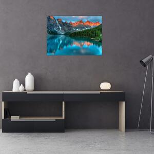 Egy türkizkék tó képe (70x50 cm)