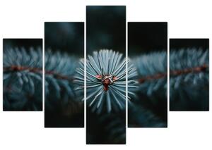 Egy tűlevelű fa gallyának képe (150x105 cm)