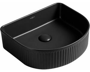 Mexen Grovo pult feletti bordázott mosdó 40 x 35 cm, fekete matt - 22304085