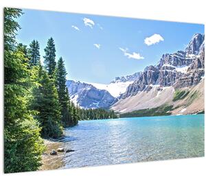 Egy alpesi tó képe (90x60 cm)