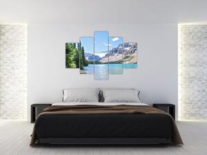 Egy alpesi tó képe (150x105 cm)