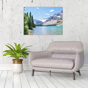 Egy alpesi tó képe (70x50 cm)