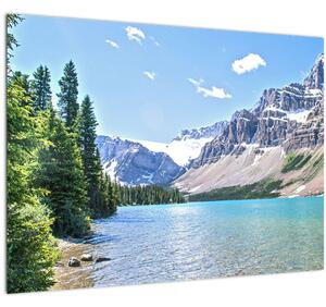 Egy alpesi tó képe (70x50 cm)