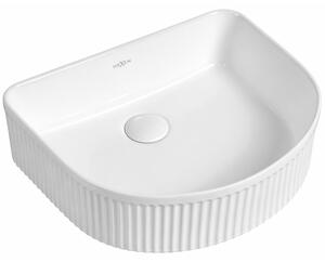 Mexen Grovo pultra szerelhető bordázott mosdókagyló 40 x 35 cm, fehér - 22304000